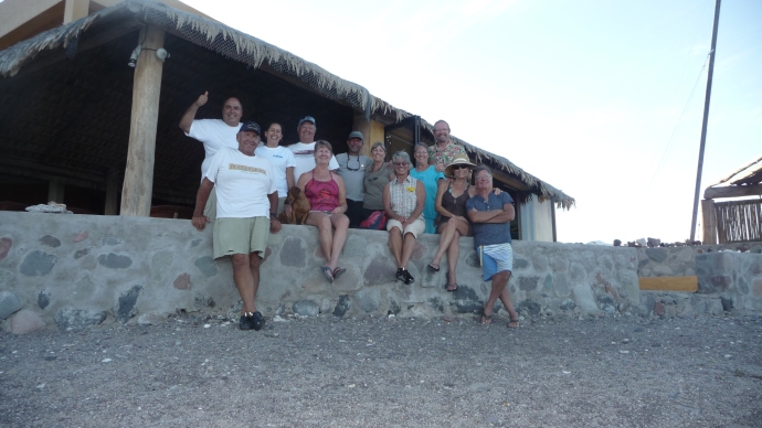 The landing party with the proprietors at La Picazon